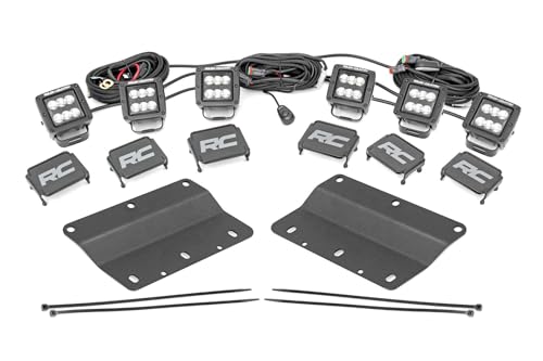 Rough Country Triple LED Fog Light Kit for 21-24 Ford Bronco | Spot Beam - 51085