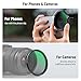 NEEWER Clip On Phone Filter Kit, 67mm Multicoated CPL Filter with Cold Shoe Cell Phone Clamp, Carrying Case & Cleaning Cloth Accessories Compatible with iPhone Samsung Android, FL-79