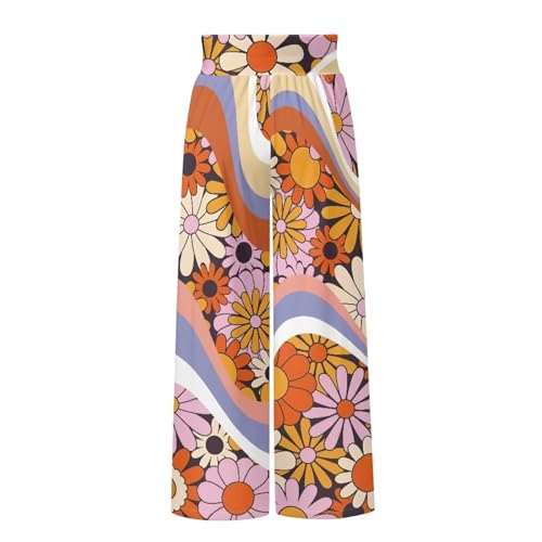 Wide Leg Pants for Women Summer 2024 Palazzo Tropical Floral Casual High Waist Trousers with Pockets S-3XL2