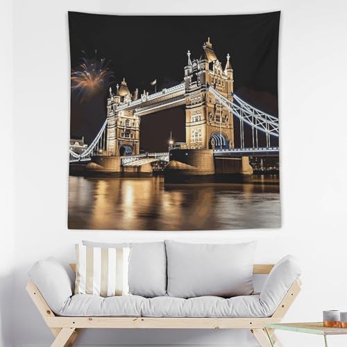 Couverture murale amusante Londres format 152,4 cm en tissu fluide