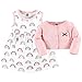 Hudson Baby Girls Cotton and Cardigan Set Casual Dress, Modern Rainbow, 0-3 Months US
