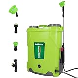 Battery Powered Backpack Sprayer 5.2 Gallon, Compatible with Makita 18V, 100 PSI Electric Garden Sprayer with 18V 1.8Ah Battery & 4 Nozzles, for Weeding, Spraying & Cleaning(No Battery)