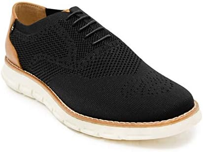 Nautica Men's Knit Oxford Shoe Fashion Sneaker-Wrenwood Knit-Black Knit-Size-9
