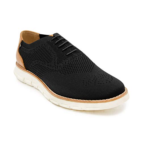 Nautica Men's Knit Oxford Shoe Fashion Sneaker-Wrenwood Knit-Black Knit-Size-9 #TOP24