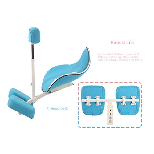 Kneeling Chair Ergonomic Ergonomic Office Chair Computer Chair，High Elastic Sponge，Suitable For Children (1.1-1.4M) Zhjing (Color : Blue, Size : With Pedals) #TOP7