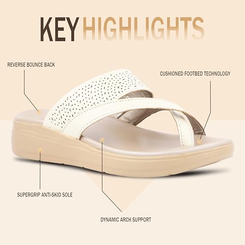 Image of Medifeet SoftStep X-Ring Toe Comfort Slides For Women's - CushionFlow Midsole Arch Support for All-Day Support