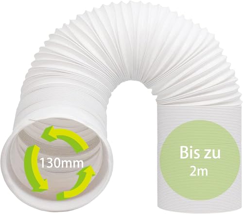 Abluftschlauch 130mm, Tragbarer Klimaanlage Schlauch, Schlauch Klimagerät, für Klimagerät Mobile Klimaanlage Wäschetrockner Abzugshaube Trockner,...