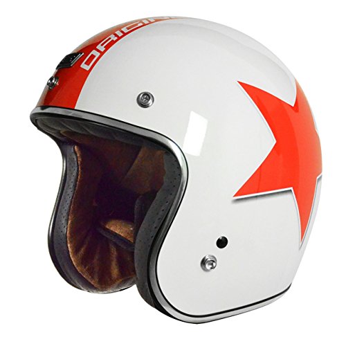 Origine Helmets Primo Astro - casco para moto, blanco y rojo, S