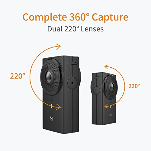 YI 360 VR Camera Dual-Lens 5.7K HI Resolution Panoramic Camera with Electronic Image Stabilization, 4K in-Camera Stitching - Thumbnail 3