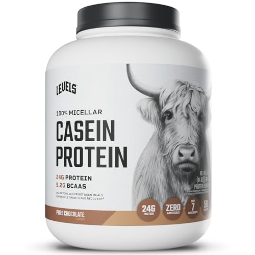 Levels 100% Micellar Casein Protein, Hormone Free, Chocolate, 4LB