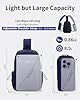 ECOHUB RFID Sling Crossbody Bags, Anti-Theft Cross Body Shoulder Travel Bag with Sturdy SBS Zippers, Water Resistant Hiking Casual Daypack for Women Men (Dark Blue) #3