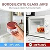 iyayayuanyuan 10oz Borosilicate Glass Jars with Lids - Freezer to Oven Safe(-4°F to 446°F), Airtight Meal Prep Containers for Overnight Oats, Snacks, Coffee, Microwave & Dishwasher Safe (4pack) #2