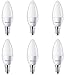 Produktbild 6 x Philips LED Frosted E14 Edison Screw 40w WarmWhite Candle Light Bulbs 470lm