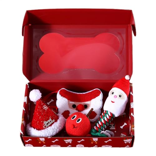 Jouets en peluche pour chiots et chiens, set complet de Noël interactif - 6