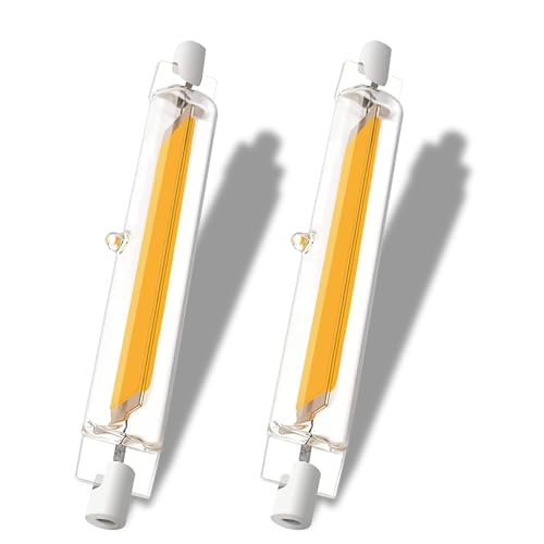 GDYOD Ampoules R7S LED 78mm,Dimmable,10W Équivalent à Ampoule Halogène 78mm 100W, Sans Scintillement,Blanc Chaud 3000K 1000LM,AC 220-240V,Éclairage à Faisceau 360°, Lot de 2