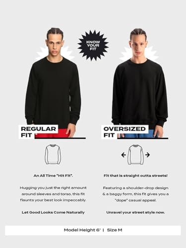 Image of Bewakoof X Garfield Men's Fluff Oversized Fit Sweatshirt | Sweatshirt for Man Winter Wear