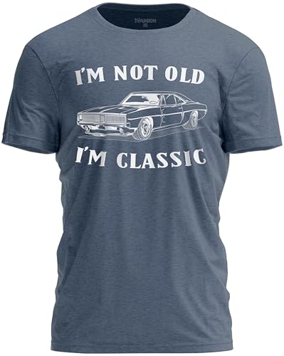 TeeUnion Im Not Old Im Classic Funny Car Graphic T-Shirt for Men Indigo Blue