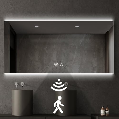 nolsia 36" H x 48" W LED Bathroom Mirror, Infrared