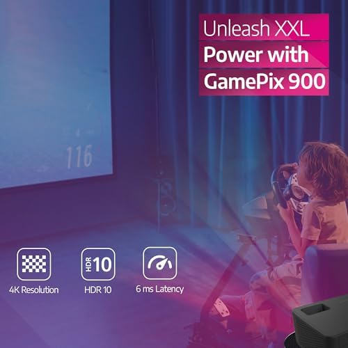 Philips, GamePix 900, 4K 프로젝터, 해상도 3840 x 2160 픽셀, 240Hz의 재생률로 6ms의 대기 시간, 1000루멘, ANSI, WiFi 6, 블랙. — 사진 4