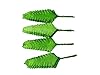 Ploen 25 pcs Green Leaves Ferns Mulberry Paper Leaves with Wire Stems Fern1 Leaf Mulberry Paper Craft Supplies Scrapbooking Embellishments for so Many Card DIY Craft Projects Leaves103 #3