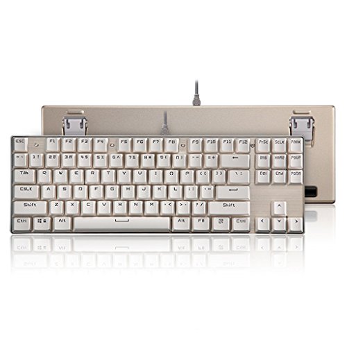 Preisvergleich Produktbild K87 Alle Aluminiumlegierung Gemischtes Licht Mechanische Tastatur Tragbarer 87 Knopf