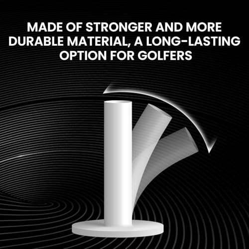 Amy Sport Golf Rubber Tees 30 Pack Bulk (White-30 Pack (1.5")) - image 3