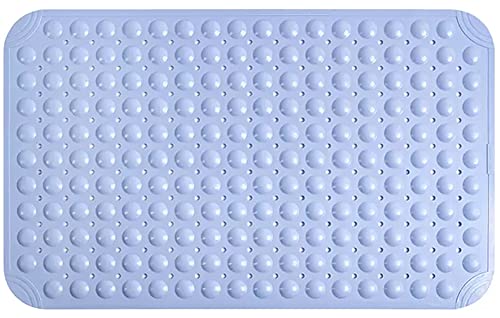 ZBling Douchemat van rubber, antislip, met zuignappen, 80 x 120 cm, afvoergaten, schimmelbestendig, machinewasbaar, extra grote badkamermat voor veilig douchen