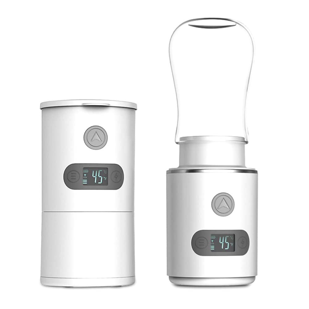 Podgrzewacz do butelek 3 w 1, przenośny podgrzewacz do mleka, rozmrażanie mleka dla niemowląt z 6 ustawieniami temperatury, 5500 mAh, zdejmowany podgrzewacz do butelek z mlekiem wschodnim i wody