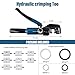 Hydraulic Crimping Tool - 1/8” Wire Rope Crimping Tool with 9 Die Sets (12 AWG to 2/0 AWG) for Battery/Welding Cables & Electrical Wires