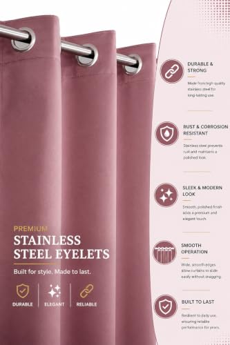 Image of LaVichitra 1 Piece Solid Premium Blackout Curtain - Thermal Insulated, 3 Layered, 100% Opaque Window - 6 feet, Burgundy