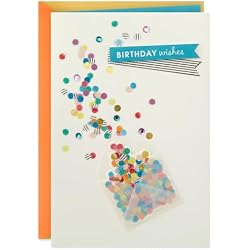 1 of Hallmark Birthday Card (Envelope with Confetti). | High Quality Paper