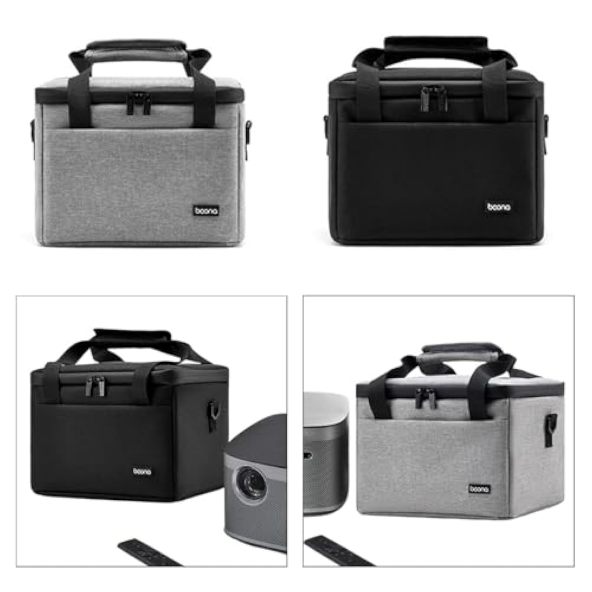 Stylish Projector Bag with Pockets, Grey