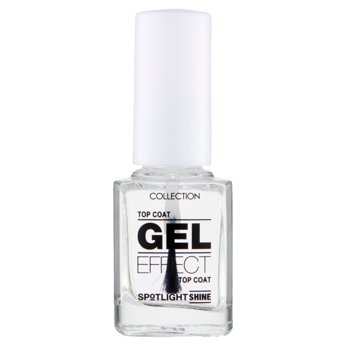 Collection Cosmetics Long Lasting Spotlight Shine Gel Effect Nail Polish Top Coat, 10.5ml, Clear