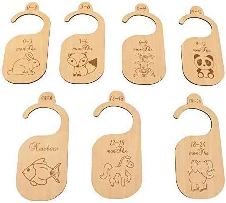 Cadeaux De Bricolage Lot De 7 Separateurs Pour Penderie Bebe En Bois Cintres Intercalaires Organise Pour Utilise Pour Trier Les Vetements De Bebe Garcon Fille Du Nouveau Ne A 24 Mois Bebe Et Cadeaux De Bricolage Lot De 7 Separateurs Pour Penderie Bebe En Bois Cintres Intercalaires Organise Pour Utilise Pour Trier Les Vetements De Bebe Garcon Fille Du Nouveau Ne A 24 Mois Bebe Et