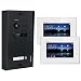 Produktbild Nonic Balter EVO Aufputz Video-Türsprechanlagen Set 1 Familienhaus (1x Türstation mit Kamera Schwarz, 2X Touchscreen 7 Zoll LCD-Monitor Weiss, 2-Draht Bus, 150° Kamera, Türöffner, Interkom)