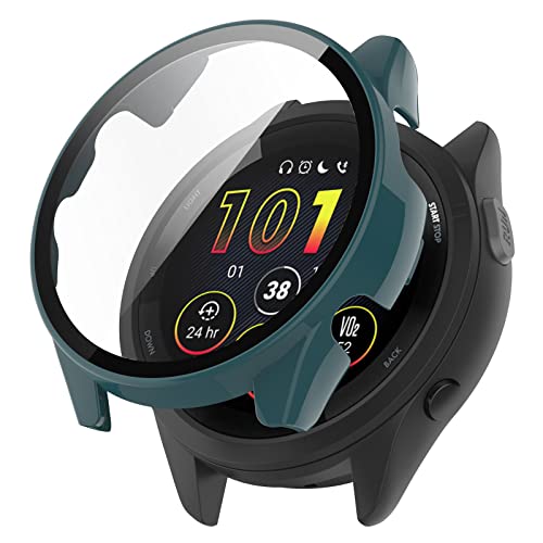 For GARMIN Forerunner 165 �J�o�[ PC�f�� �K�[�~�� Forerunner 165 �P�[�X �K���X�t�B������̌^ �S�ʕی� ��d�\�� �h�o ���{���Ɏq�� �L�Y�h�~ �y��(�O���[��)