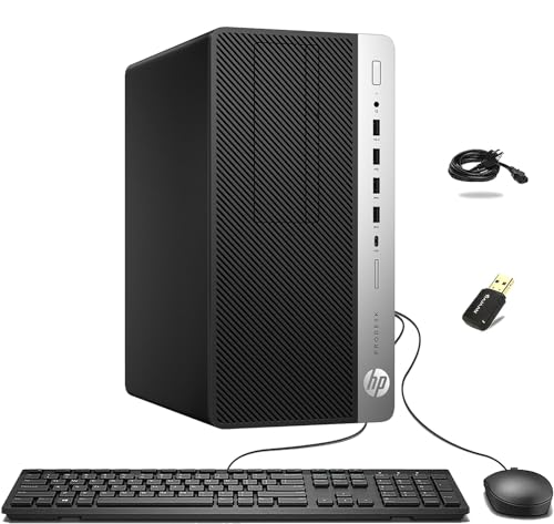 HP ProDesk 600 G3 Tower Computer Desktop PC, Intel i5-6500 3.2GHz, 16GB RAM, 256GB SSD, WiFi, BT, DP Wired Keyboard & Mouse Windows 10 Pro(Renewed)