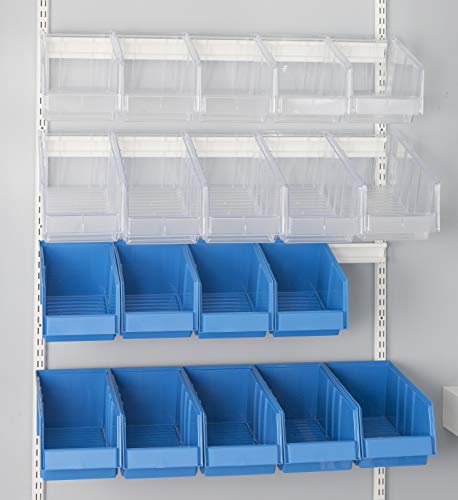 Treston 1940-1 Sichtlagerkästen stapelbar für Industrie Lagersystem, transparent 186 x 400 x 156 mm