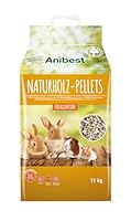 Anibest Kleintierpellets, 100% natürliche Einstreu für Kaninchen, Hamster, Meerschweinchen und Co, saugfähige & geruchsbindende Holzpellets, leicht dosierbare Unterstreu, 11 kg/ 20 l
