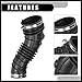 Hihaha Air Cleaner Intake Hose Tube with Clamps 17228R42A00 - Car Engine Filter Air Intake Duct Hose Tube - for Honda Accord 2008-2012 Rubber Black - 1Pc Durable Material