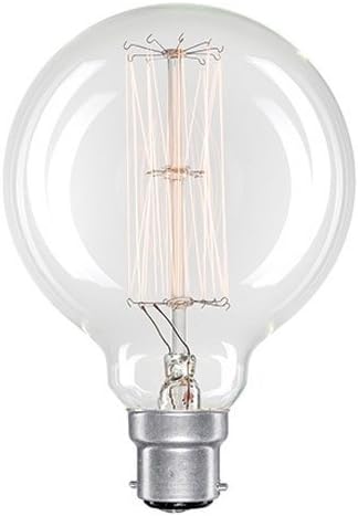Vintage Squirrel Cage Globe Light Bulb - 120mm - 60W - B22 / BC - Dimmable - by Swan ®