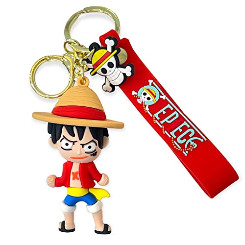 Image of AUGEN Monkey D Luffy One Piece Action Figure Keychain Limited Edition for Car, Decoration, Cake, Office Desk & Study Table (Pack of 1)
