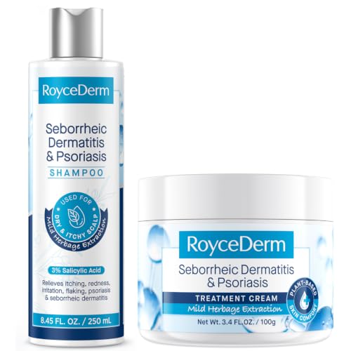 Roycederm Medicated Scalp Care Set – Anti-Dandruff Shampoo + Scalp Cream, 2-Step Routine for Dry, Flaky Scalp Care