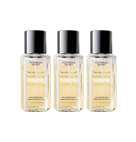 Victoria’s Secret Heavenly Body Fragrance Mini Mist Travel Size 2.5 Fl Oz Lot of 3 (Heavenly)