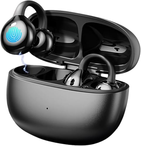 CuiSuto Clip on Earbuds Open Ear Headphones, Air Conduction...