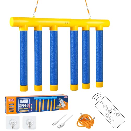 2025 Reflex Drop Sticks Challenge Game with Remote Control - 3 Adjustable Speed Modes Hand-Eye Coordination & Reaction Training Toy, Fun Catch Falling Sticks Game for Kids, Adults
