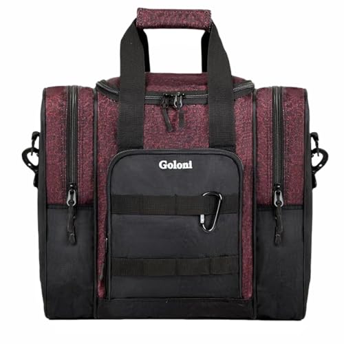 【TK Coww】2024新登場 ボウリング バッグ 1個用 ボーリングバック シューズ収納付き ボウリング用品 ポータブルボウリング トートバッグ 携帯用 便利 耐久性 男女兼用 大容量 ボーリング必需品 ダブルジッパーデザイン