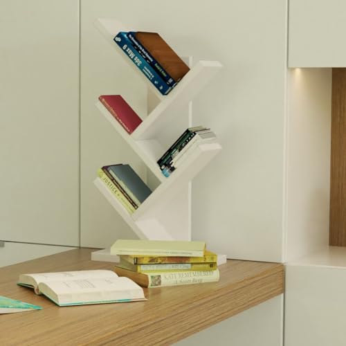 Livreiro de Madeira MDF Estante Suporte Prateleira Para Livros Revistas Jornais De Mesa