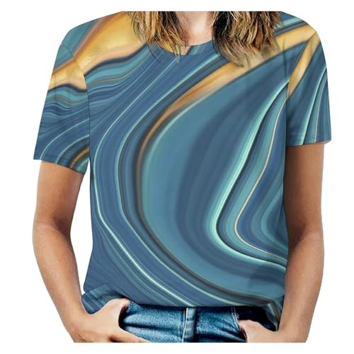 T-shirt plage style marbre doré parfait pour les terrasses d'été et sorties street