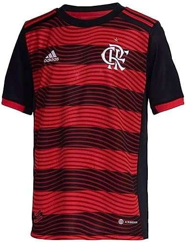 Camisa Infantil Flamengo Adidas Rubro-Negra 2022 HA8342